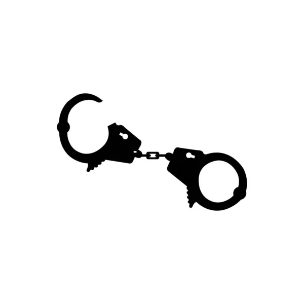 Handcuffs Icon Logo Vector Design Template — Stock Vector