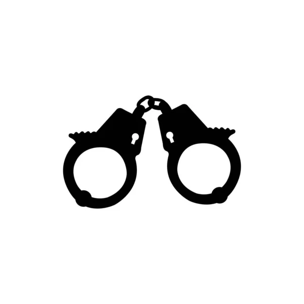 Handcuffs Icon Logo Vector Design Template — Stock Vector