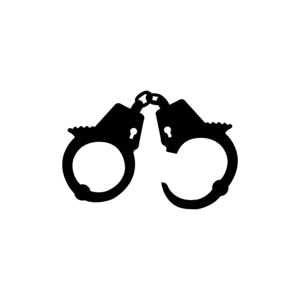 Handcuffs Icon Logo Vector Design Template — Stock Vector