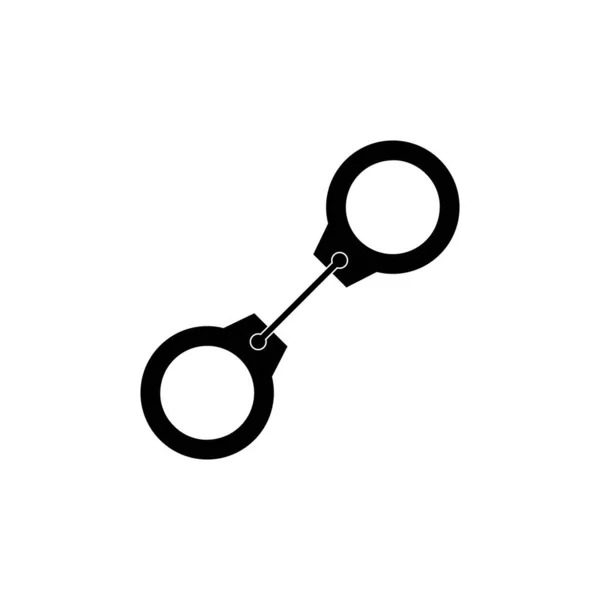 Handcuffs Icon Logo Vector Design Template — Vetor de Stock