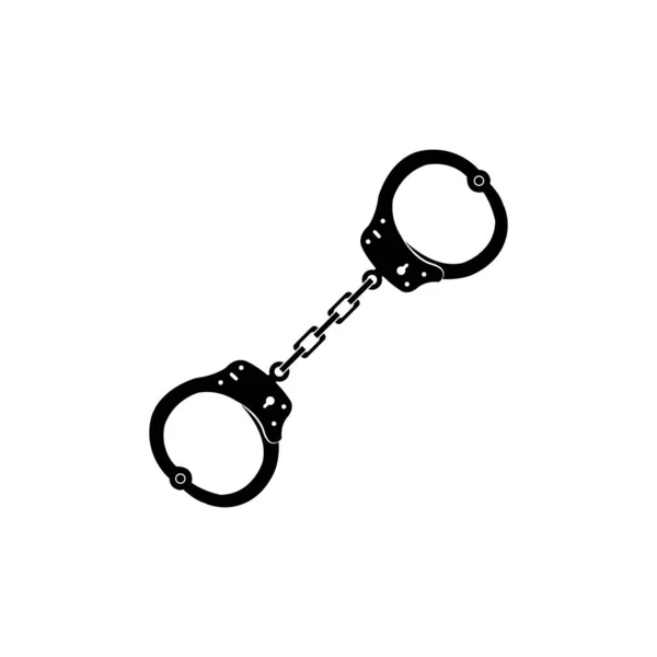 Handcuffs Icon Logo Vector Design Template — Stock Vector