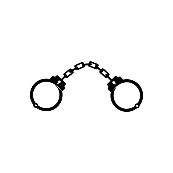 Handcuffs Icon Logo Vector Design Template — Stock Vector