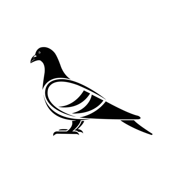 Pigeon Icon Logo Vector Design Template — Stok Vektör