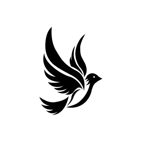 Pigeon Icône Logo Vectoriel Modèle Conception — Image vectorielle