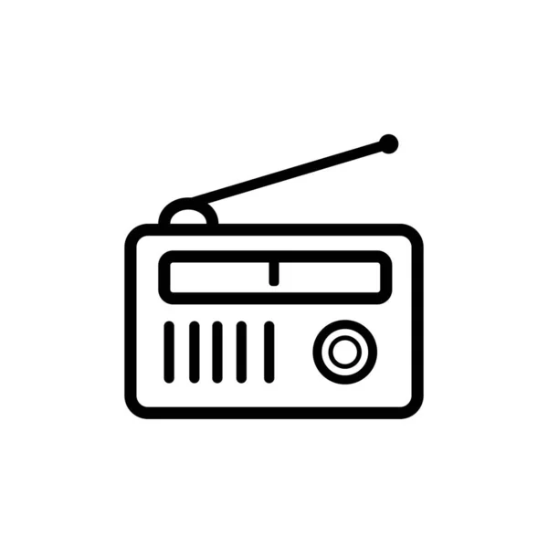 Радіо Значок Логотип Векторний Дизайн Шаблон — стоковий вектор