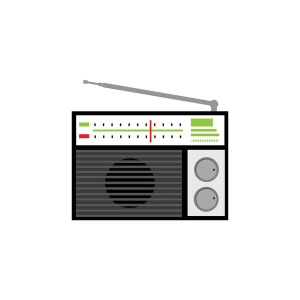 Радіо Значок Логотип Векторний Дизайн Шаблон — стоковий вектор