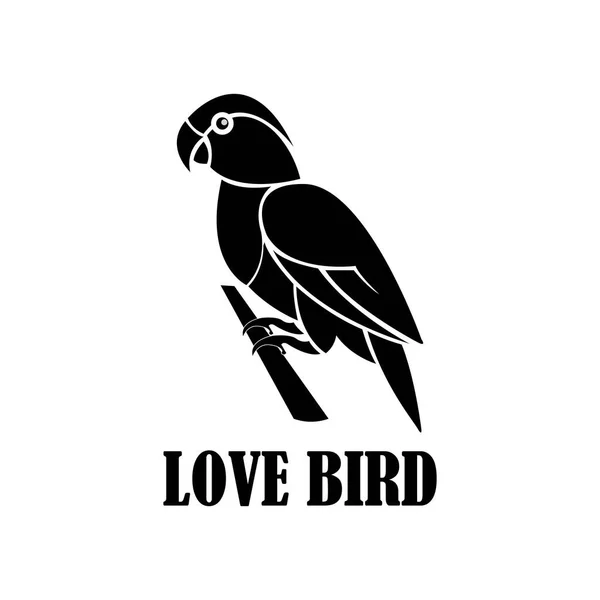 Love Bird Icon Logo Vector Design Template — Archivo Imágenes Vectoriales
