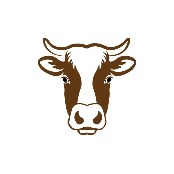 Cow Icon Logo Vector Design Template — Stockový vektor