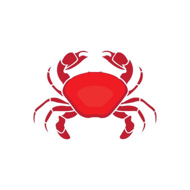 Yengeç simgesi logo vektör tasarım şablonu