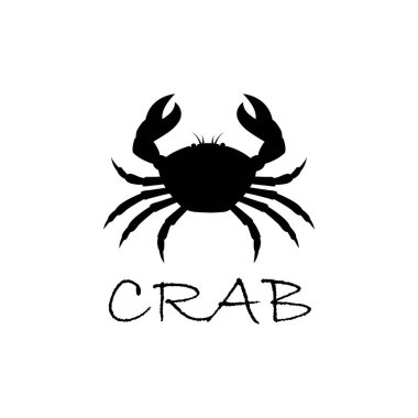 Yengeç simgesi logo vektör tasarım şablonu