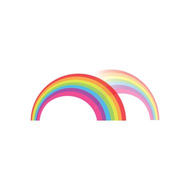 gökkuşağı simgesi logo vektör tasarım şablonu