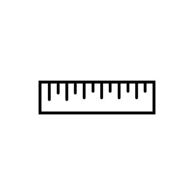 cetvel simgesi logo vektör tasarım şablonu