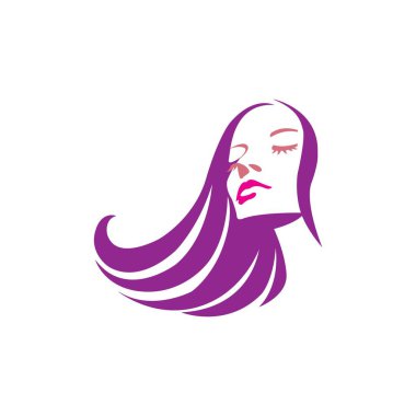 saç simgesi logo vektör tasarım şablonu