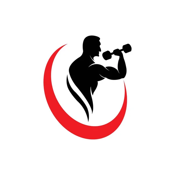 Fitness Icoon Logo Vector Ontwerp Template — Stockvector