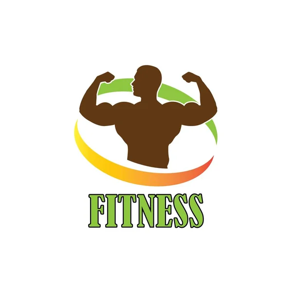 Fitness Icon Logo Vector Design Template — Vetor de Stock