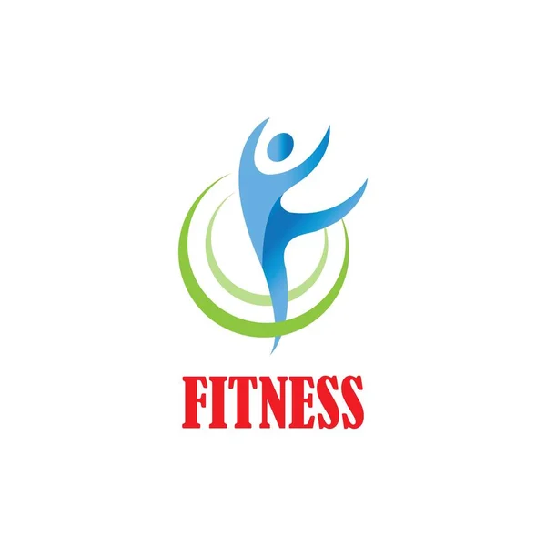 Fitness Icon Logo Vector Design Template — Stock Vector