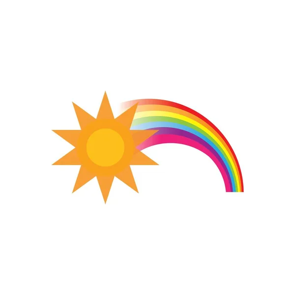 Regenboog Pictogram Logo Vector Ontwerp Template — Stockvector