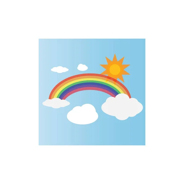 Rainbow Icon Logo Vector Design Template — Stockvektor