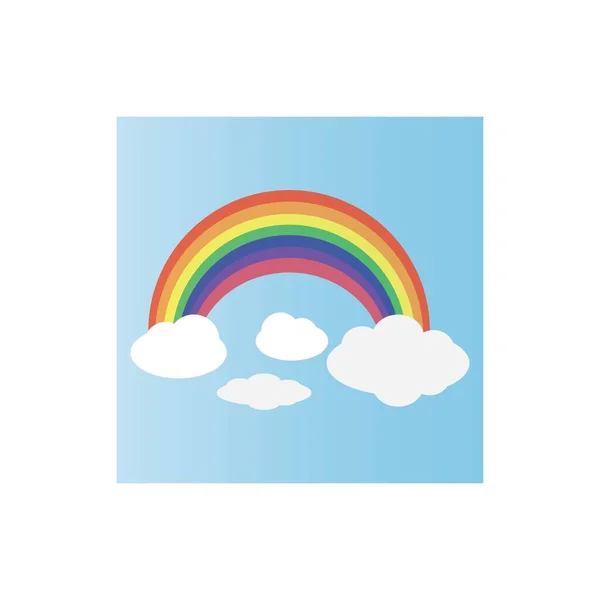 Rainbow Icon Logo Vector Design Template — Stockvektor
