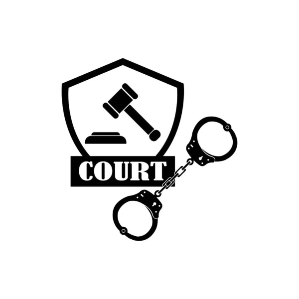 Court Icon Logo Vector Design Template — Stock vektor