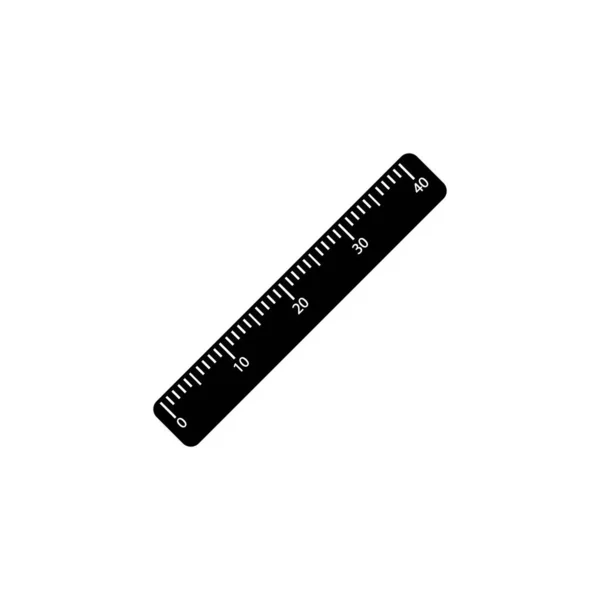 Лінійка Значок Логотип Векторний Дизайн Шаблон — стоковий вектор