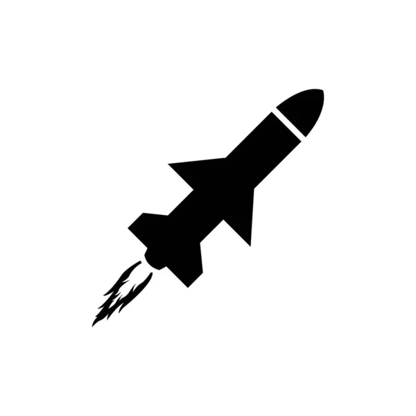 Missile Icon Logo Vector Design Template — ストックベクタ