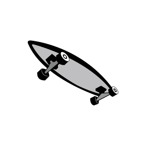 Skater Icon Logo Vector Design Template — Vettoriale Stock
