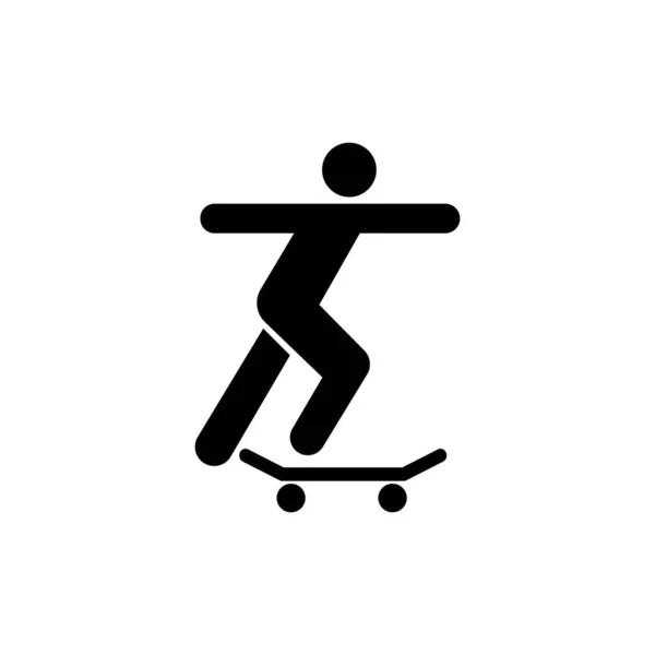 Skater Icoon Logo Vector Ontwerp Template — Stockvector