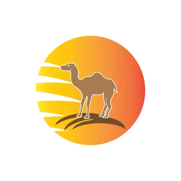 Camel Icon Logo Vector Design Template — Vector de stock