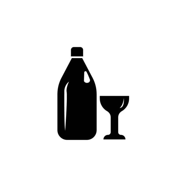 Bottle Icon Logo Vector Design Template — Stok Vektör