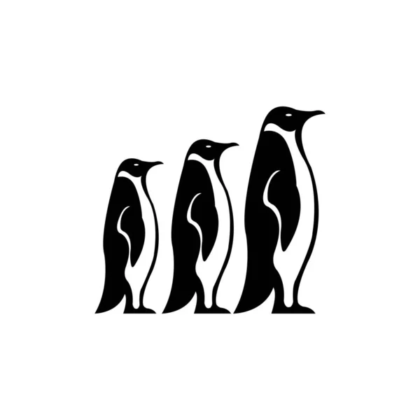 Penguin Icon Logo Vector Design Template — Vector de stock