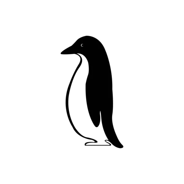 Penguin Icon Logo Vector Design Template — Stok Vektör