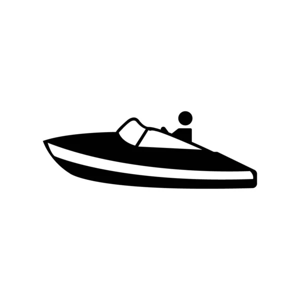 Boat Icon Logo Vector Design Template - Stok Vektor