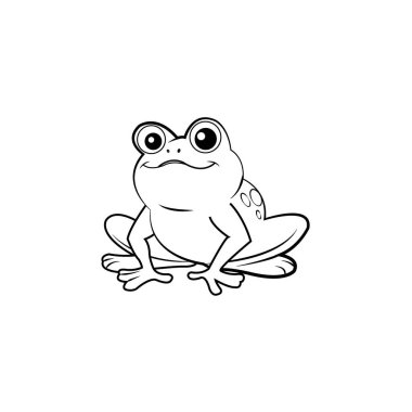 kurbağa simgesi logo vektör tasarımı