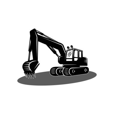 Kazı simgesi logo vektör tasarımı