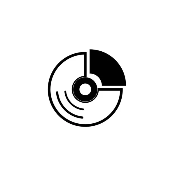 Disc Icon Logo Vector Design — Stockvektor