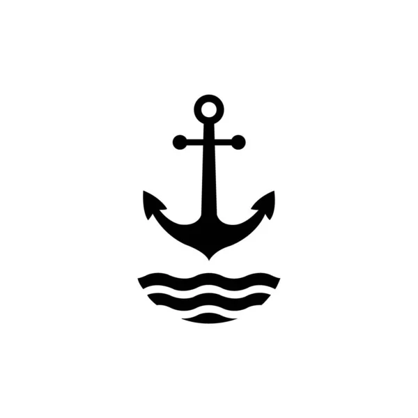 Anchor Icon Logo Vector Design — Διανυσματικό Αρχείο