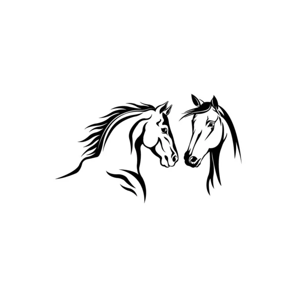 Horse Icon Logo Vector Design — Stock Vector