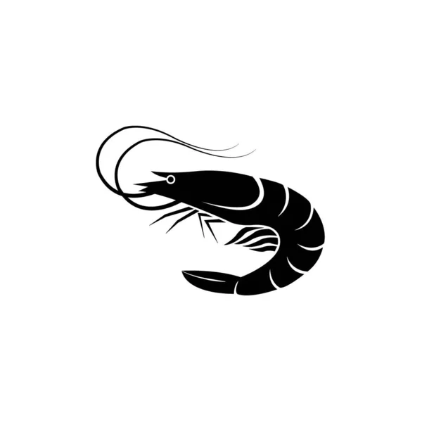 Karides simgesi logo vektör tasarım şablonu