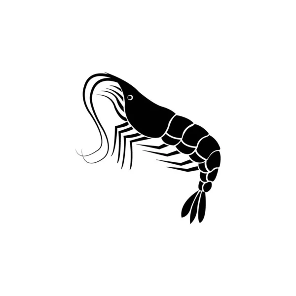 Shrimp Icon Logo Vector Design Template — 스톡 벡터
