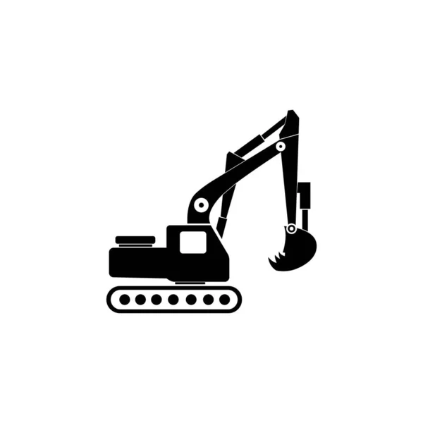 Disegno Vettoriale Del Logo Dell Icona Dell Escavatore — Vettoriale Stock