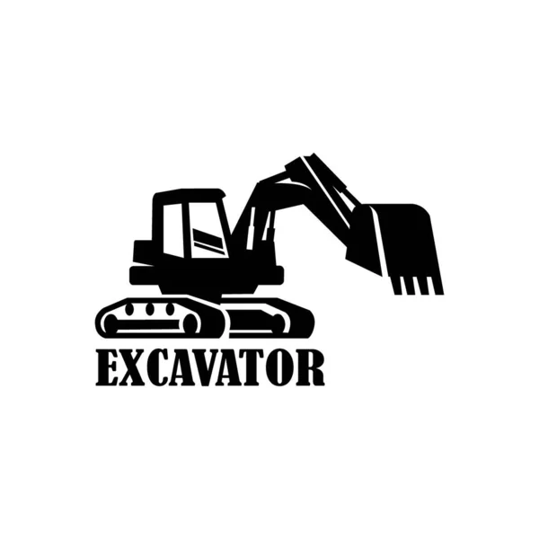 Excavator Icon Logo Vector Design — Stock Vector