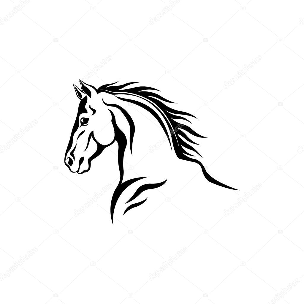 Horse icon logo vector design
