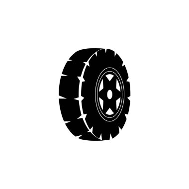 araba lastiği simgesi logo vektör tasarımı