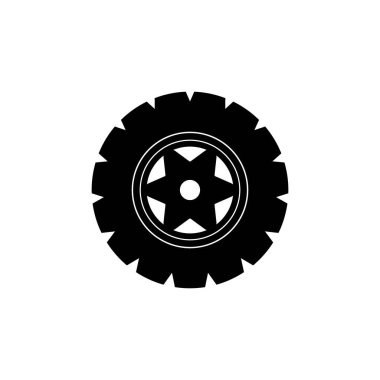 araba lastiği simgesi logo vektör tasarımı