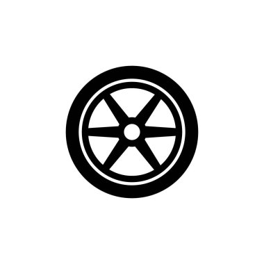 araba lastiği simgesi logo vektör tasarımı