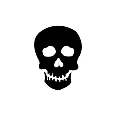 kafatası simgesi logo vektör tasarımı