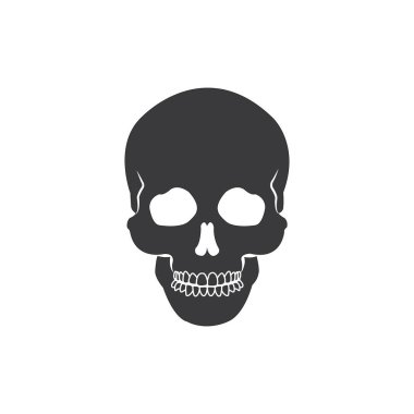 kafatası simgesi logo vektör tasarımı