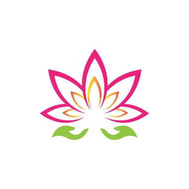 lotus flower icon logo vector design