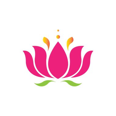 lotus flower icon logo vector design